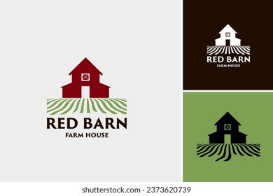 A barn red farm house logo is a versatile design asset suitable for rural businesses, farms, agricultural organizations, or any brand wanting to convey a rustic, country charm.