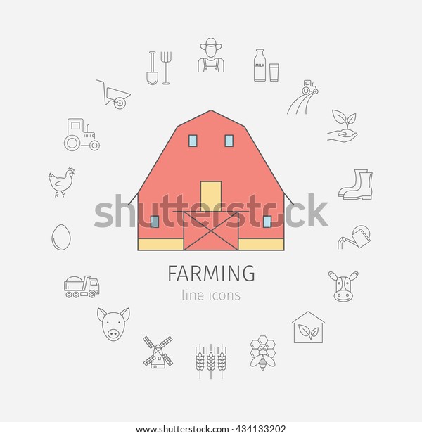 Barn Shack Shed Farmhouse Outbuilding Stable Stock Vector Royalty