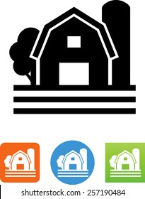 Barn With Silo Icon