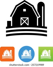 Barn With Silo Icon