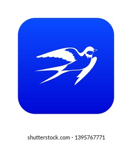 Barn swallow icon digital blue for any design isolated on white vector illustration