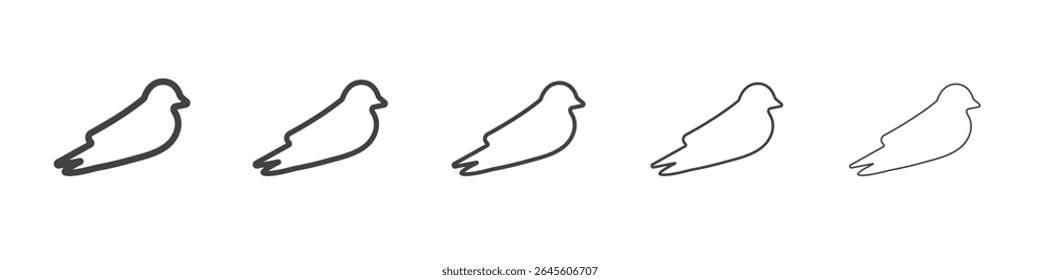 Ícone de deglutição de celeiro símbolo de vetor de ilustração de contorno