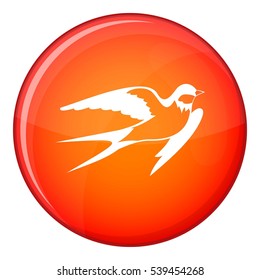 Barn swallow icon in red circle isolated on white background vector illustration