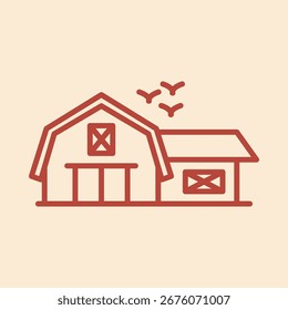 Barn trendy artwork design useful creative vector Illustration likely colorful background.eps