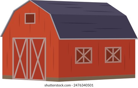 Barn vector cartoon. Isolated cartoon granary.Vector illustration barn on white background .
