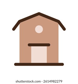 Barn Vector for Farming and Countryside Life. Rustic barn illustration, rural architecture concept, agricultural structure. Flat Icon