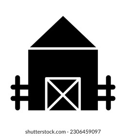 Barn Vector Glyph Icon For Personal And Commercial Use.
