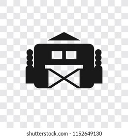 Barn vector icon isolated on transparent background, Barn logo concept