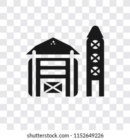 Barn vector icon isolated on transparent background, Barn logo concept