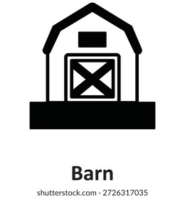 Icono del Vector del granero que puede modificar o editar fácilmente

