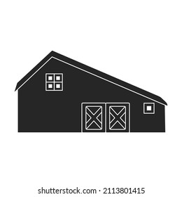 Barn vector icon.Black vector icon isolated on white background barn.