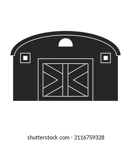 Icono vectorial de barras.Icono vector negro aislado en granero de fondo blanco.