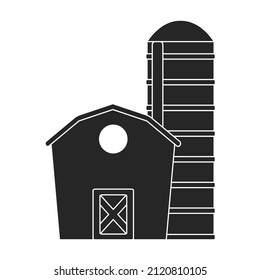 Barn vector icon.Black vector icon isolated on white background barn.
