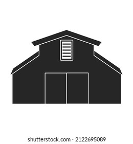 Barn vector icon.Black vector icon isolated on white background barn.