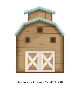 Barn vector icon.Cartoon vector icon isolated on white background barn.