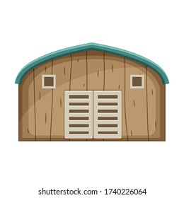 Barn vector icon.Cartoon vector icon isolated on white background barn.