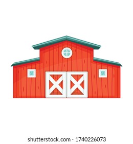 Barn vector icon.Cartoon vector icon isolated on white background barn.