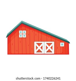 Barn vector icon.Cartoon vector icon isolated on white background barn.