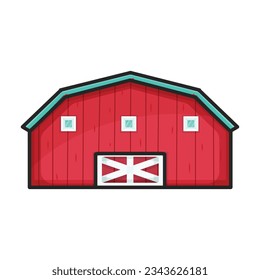 Barn Vektorsymbol.Color Vektorsymbol einzeln auf weißem Hintergrund Stall.