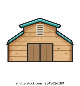 Barn vector icon.Color vector icon isolated on white background barn.