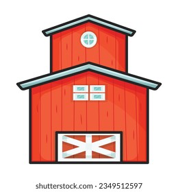 Barn vector icon.Color vector icon isolated on white background barn.