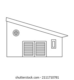 Barn vector icon.Outline vector icon isolated on white background barn.