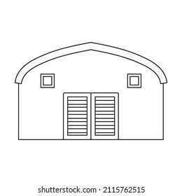 Barn vector icon.Outline vector icon isolated on white background barn.