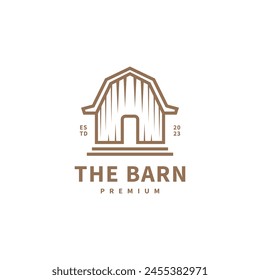 The barn vintage logo design illustration