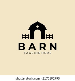 Barn vintage logo vector illustration design