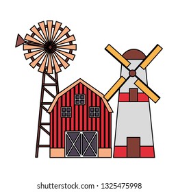 barn windmill tractor