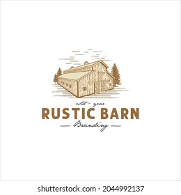 Barn Wooden Logo Design Vector Image