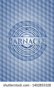 Barnacle blue polygonal badge. Vector Illustration. Detailed.