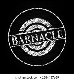 Barnacle chalk emblem written on a blackboard. Vector Illustration. Detailed.
