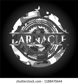 Barnacle grey camouflaged emblem