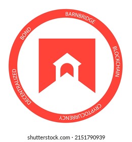 BarnBridge cryptocurrency logo. BOND crypto symbol icon flat vector illustration. EPS 10 editable template. 
