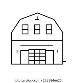 barndominium house line icon vector. barndominium house sign. isolated contour symbol black illustration