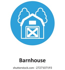 Icono de Vector de la casa de campo que puede modificar o editar fácilmente

