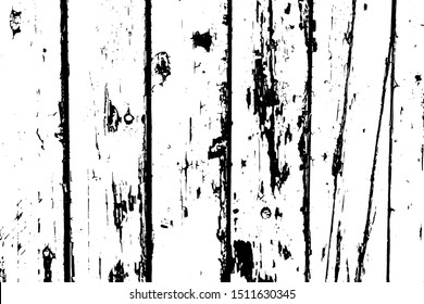 Barnwood Vector Texture Overlay. Wood Planks Isolated On White Background