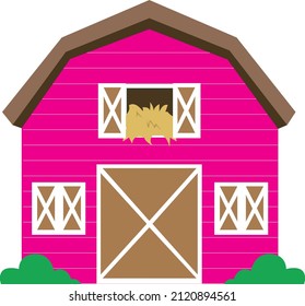 Barnyard animal series. Duck, cat, horse and the house. Suitable for animal themed party