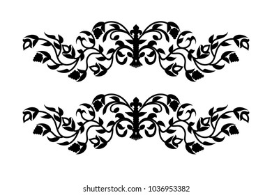Barocco-Vintage-Muster auf weißem Hintergrund - Vektorillustration für Design