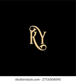 Barock-Stil Design Monogramm modernes Logo Buchstabe anfängliches königliches Konzept KY