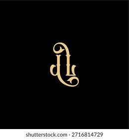 Barock-Stil Design Monogramm modernes Logo Buchstabe erstes königliches Konzept JL