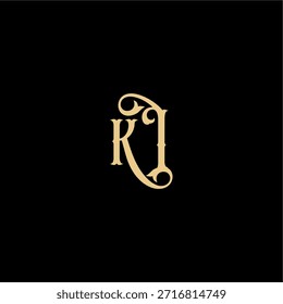 Barock-Stil Design Monogramm modernes Logo Buchstabe anfängliches königliches Konzept KI