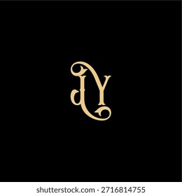 Barock-Stil Design Monogramm modernes Logo Buchstabe erstes königliches Konzept JY