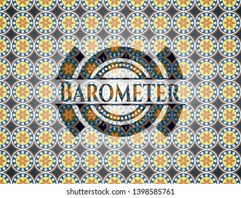 Barometer arabic style badge. Arabesque decoration.