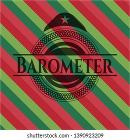 Barometer christmas emblem. Vector Illustration. Detailed.