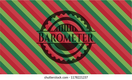 Barometer christmas style emblem.