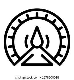 Barometer dashboard icon. Outline barometer dashboard vector icon for web design isolated on white background