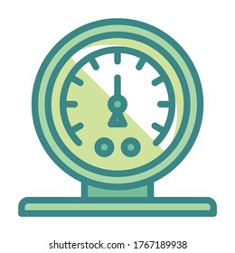 Barometer Fill Twotone icon. Laboratory Concept.