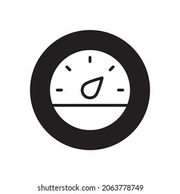 barometer glyph icon isolated on white background
